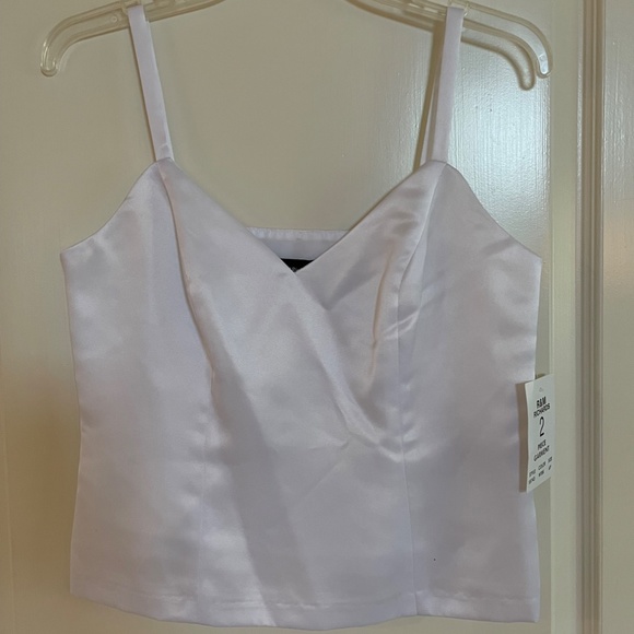 White/black dressy blouse w/cami - Picture 4 of 5